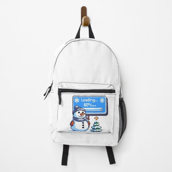 Item preview, Pixel Snowman Loading – Cute Winter Gamer designed and sold by MelocotonDreams.