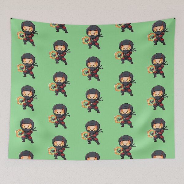 Item preview, Flaming Ninja Fury – Cartoon Warrior Action Design designed and sold by Dogandesighn.