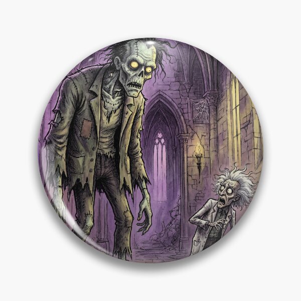 Item preview, Frankenstein's monster confronts Victor  illustration art designed and sold by Vintage Designs +.