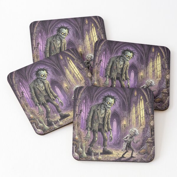 Item preview, Frankenstein's monster confronts Victor illustration art designed and sold by Vintage Designs +.