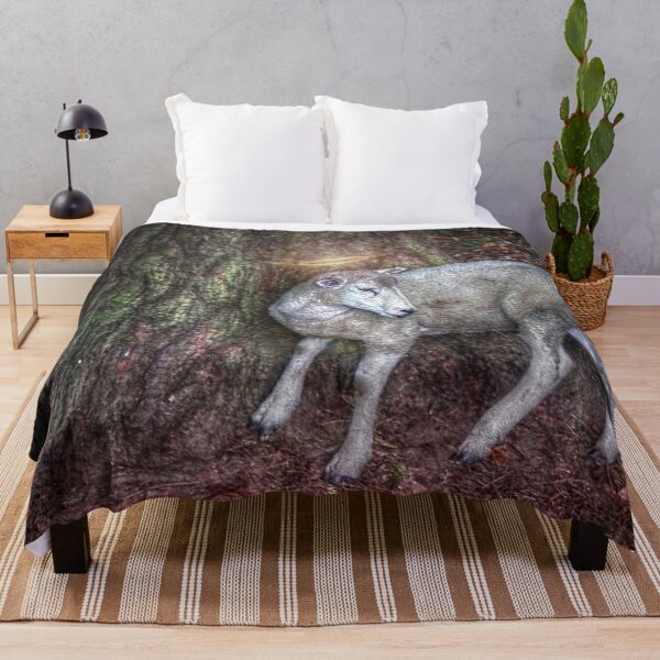 Item preview, Lost Sheep in a forest with halo artpiece. Original Painting designed and sold by KALEIDOSCOPE UK.