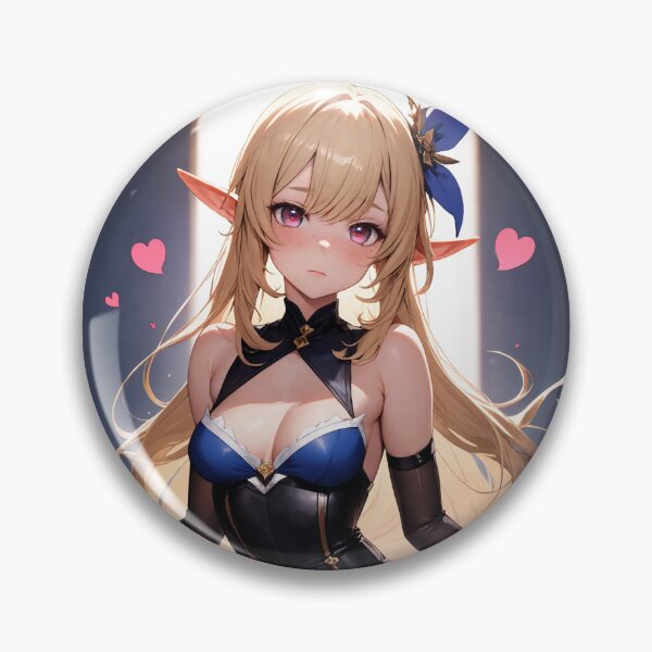 Artikelvorschau, Errötendes Fantasy-Elfenmädchen: Izutsumi Minetomi im blauen Korsett entworfen und verkauft von iloveanimechibi.