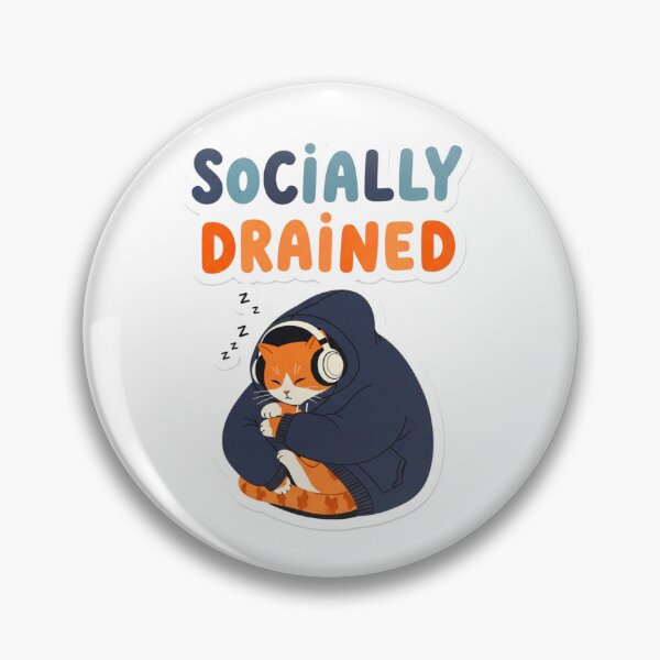 Item preview, Socially Drained Again – Low Social Battery Quote designed and sold by Polyverse.