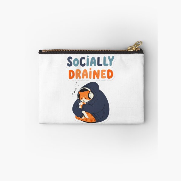 Item preview, Socially Drained Again – Low Social Battery Quote designed and sold by Polyverse.