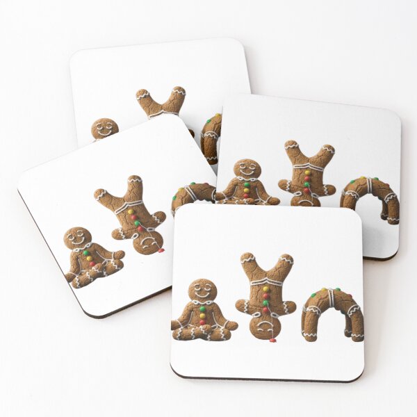 Item preview, Gingerbread Yoga Poses | Funny Christmas Workout designed and sold by Rosuma Designs.