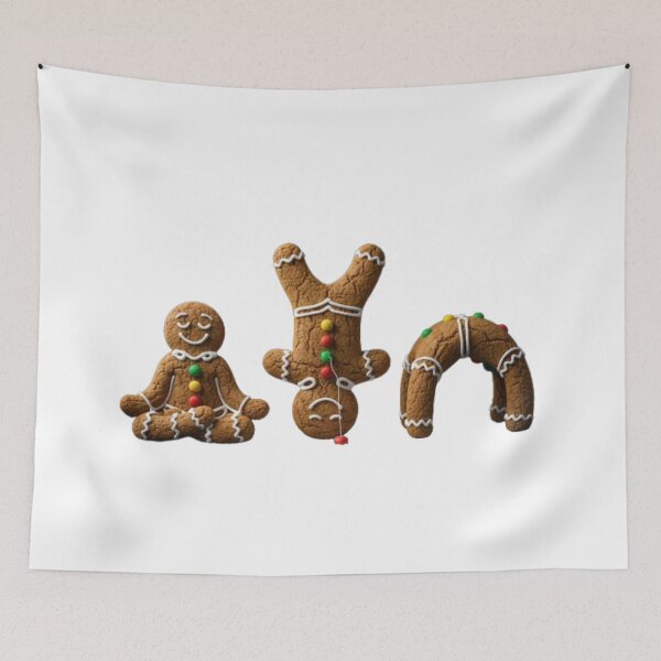 Item preview, Gingerbread Yoga Poses | Funny Christmas Workout designed and sold by Rosuma Designs.