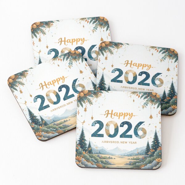 Item preview, Festive Nature's Embrace: Happy New Year 2026 designed and sold by VibeNationArt.