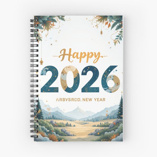 Item preview, Festive Nature's Embrace: Happy New Year 2026 designed and sold by VibeNationArt.