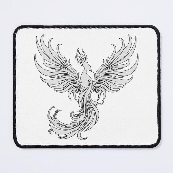 Item preview, Elegant Phoenix Line Art – Mythical Fire Bird Design designed and sold by Anacond.