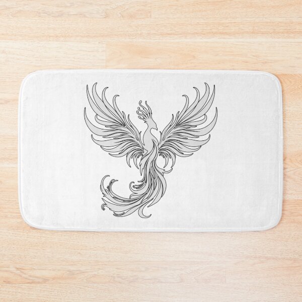 Item preview, Elegant Phoenix Line Art – Mythical Fire Bird Design designed and sold by Anacond.
