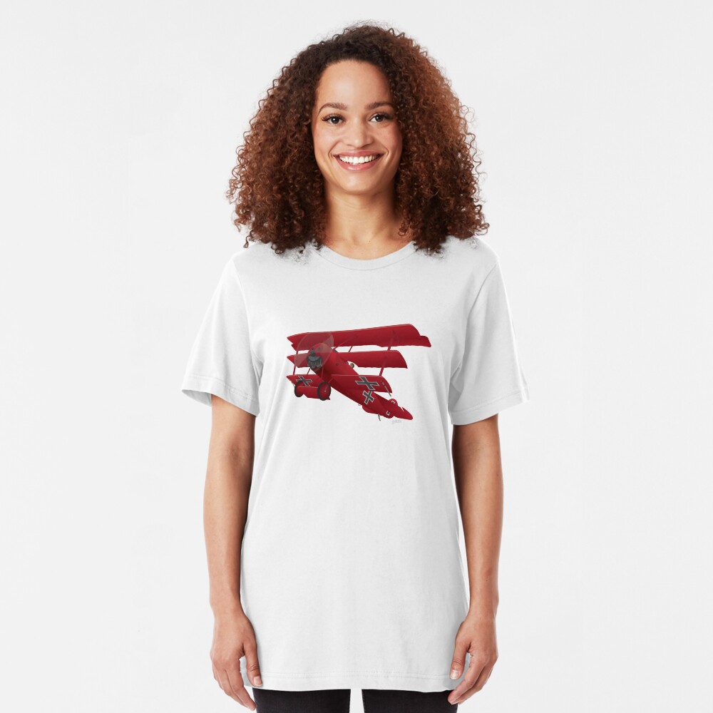 DR-1 Red Baron Triplane WWI Warbird Slim Fit T-Shirt