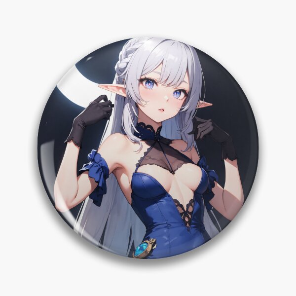 Item preview, Sultry Dark Elf Pin-Up: Nakazumi Etsutsu in Blue Corset designed and sold by iloveanimechibi.