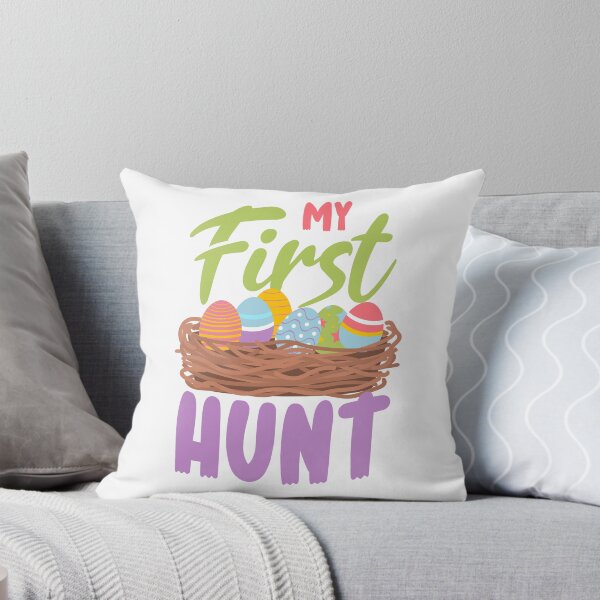 Item preview, My First Hunt – Cute Baby Easter Design with Nest & Eggs designed and sold by JA World - Art & Design.