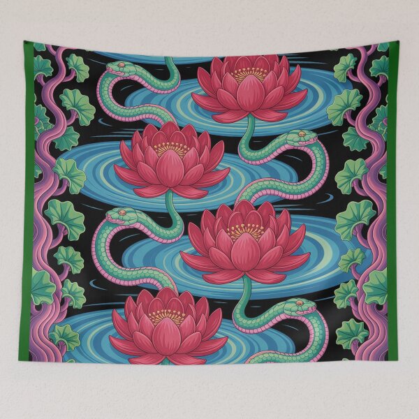 Item preview, Аbstract pattern of crimson red lotus. designed and sold by Lilashakti ⭐️ ⭐️ ⭐️ ⭐️ ⭐️.