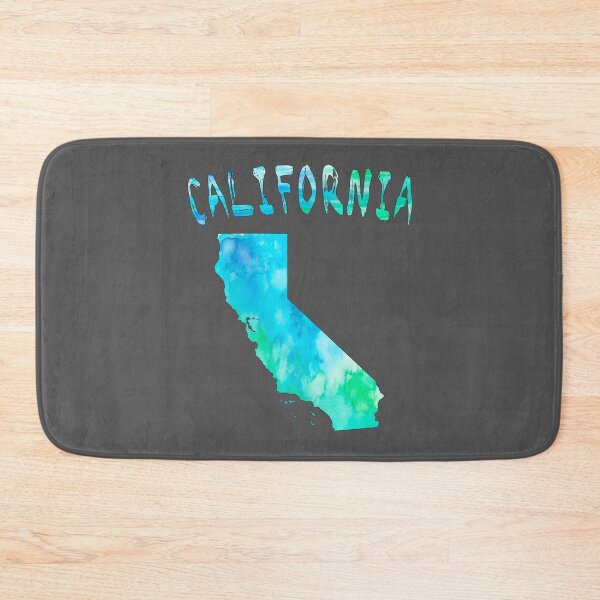 Item preview, Aqua Blue & Green California Map Art T-Shirt designed and sold by mashmosh.