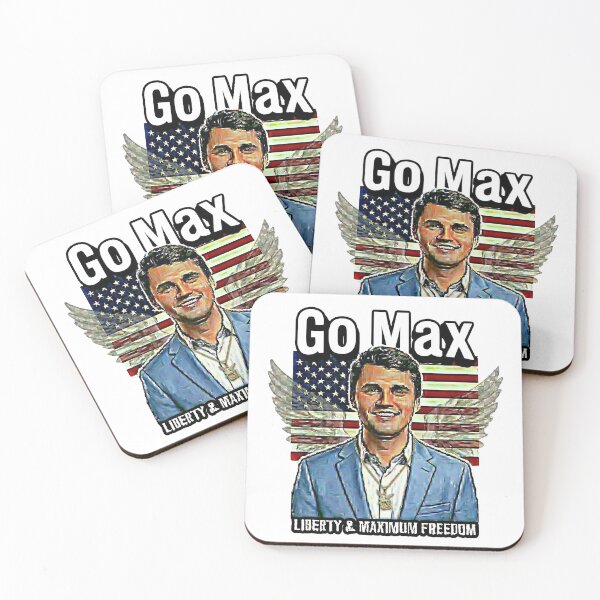 Item preview, Go Max: Charlie Kirk Political Statement - Liberty & Maximum Freedom - Light Blue Suit - White edition designed and sold by Miss Cutie Designs.
