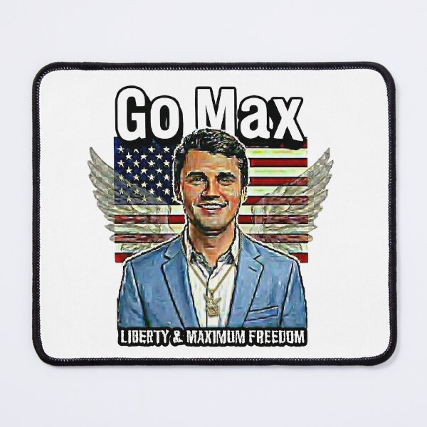 Item preview, Go Max: Charlie Kirk Political Statement - Liberty & Maximum Freedom - Light Blue Suit - White edition designed and sold by Miss Cutie Designs.