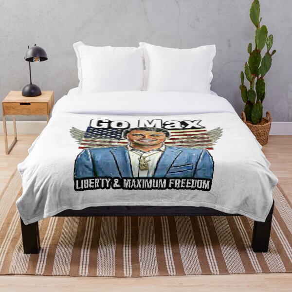 Item preview, Go Max: Charlie Kirk Political Statement - Liberty & Maximum Freedom - Light Blue Suit - White edition designed and sold by Miss Cutie Designs.