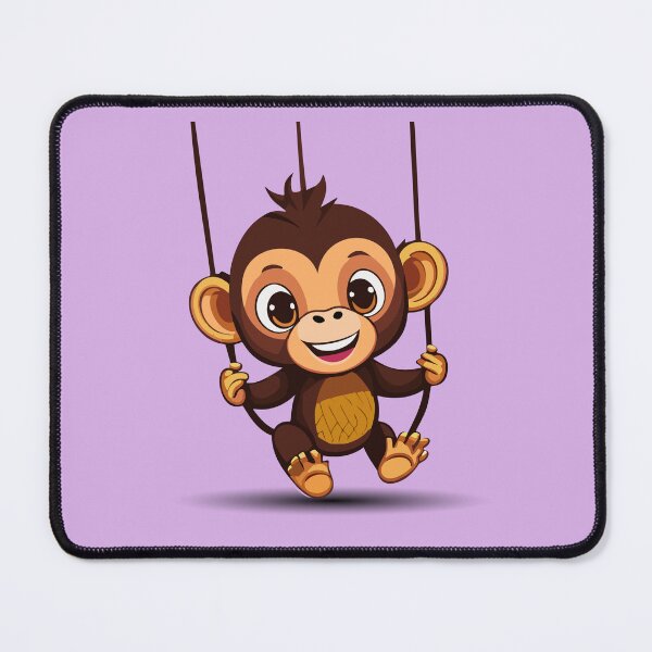 Item preview, Cute little Baby Monkey on a swing designed and sold by Art-Horizon.