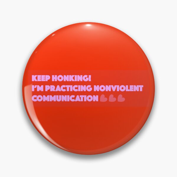 Item preview, "Keep Honking! I'm Practicing Nonviolent Communication" Bumper Sticker designed and sold by scribblesgalore.