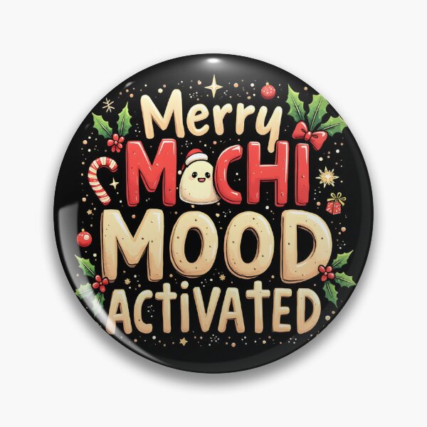 Item preview, Merry Mochi Mood Activated Cute Christmas Dessert designed and sold by pbxxxdesigns.