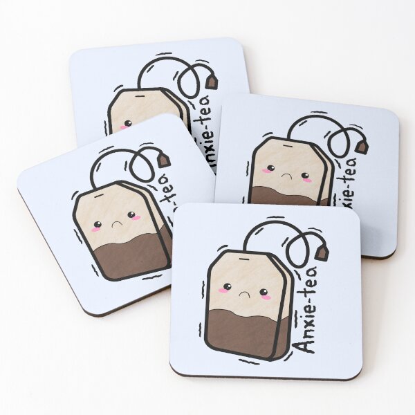Item preview, Anxie-tea - Kawaii Anxiety Tea Bag  designed and sold by Murrays Designs.