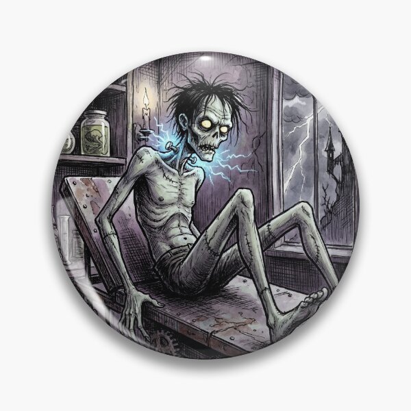 Item preview, Frankenstein's monster Awakens! illustration art designed and sold by Vintage Designs +.