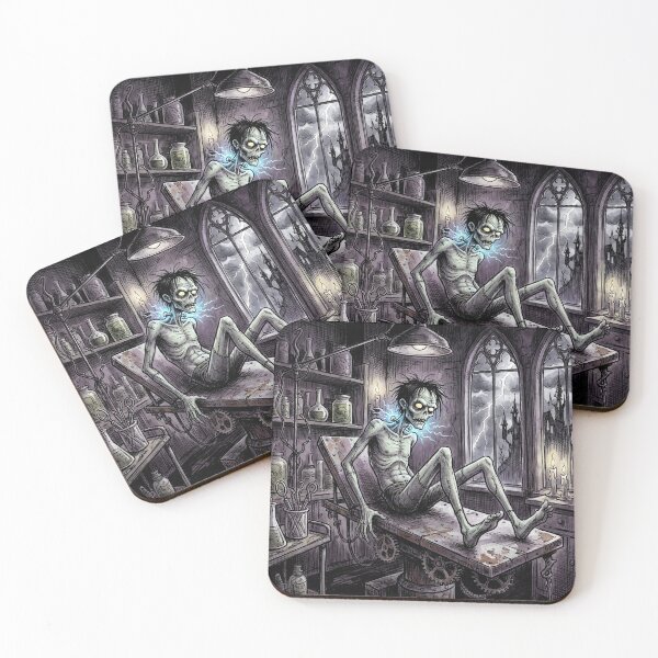 Item preview, Frankenstein's monster Awakens! illustration art designed and sold by Vintage Designs +.