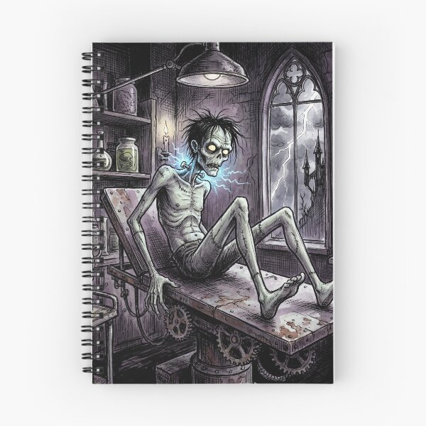 Item preview, Frankenstein's monster Awakens! illustration art designed and sold by Vintage Designs +.