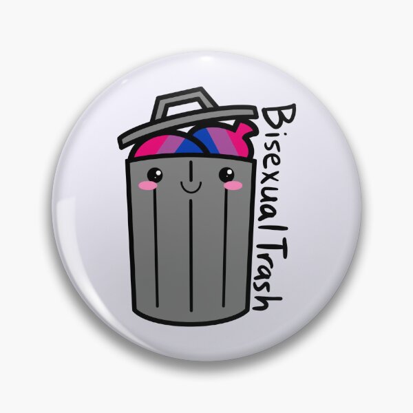 Item preview, Bisexual Trash - Funny Bi Pride Trashcan designed and sold by Murrays Designs.