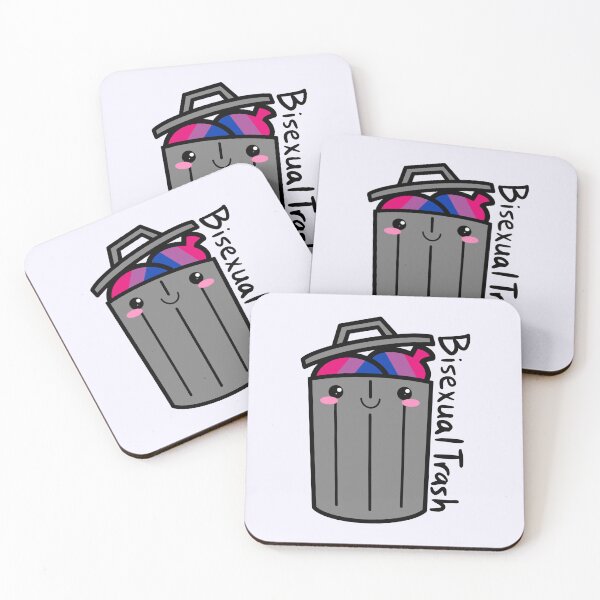 Item preview, Bisexual Trash - Funny Bi Pride Trashcan designed and sold by Murrays Designs.