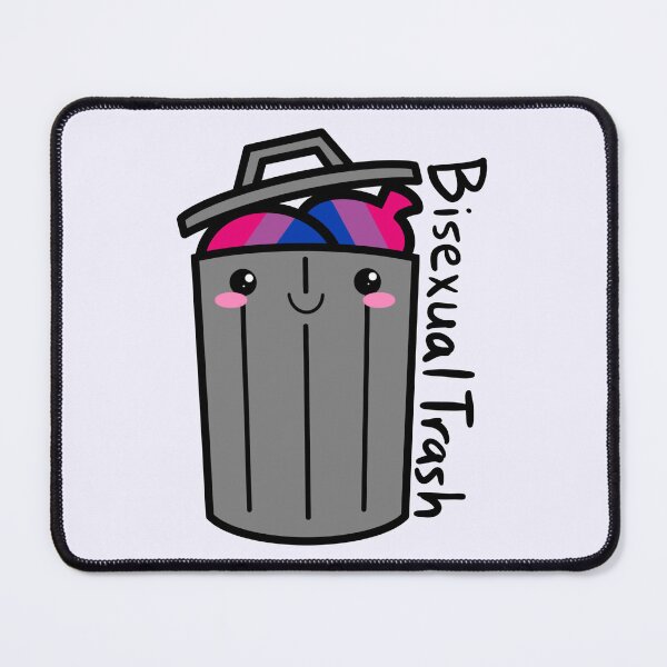 Item preview, Bisexual Trash - Funny Bi Pride Trashcan designed and sold by Murrays Designs.