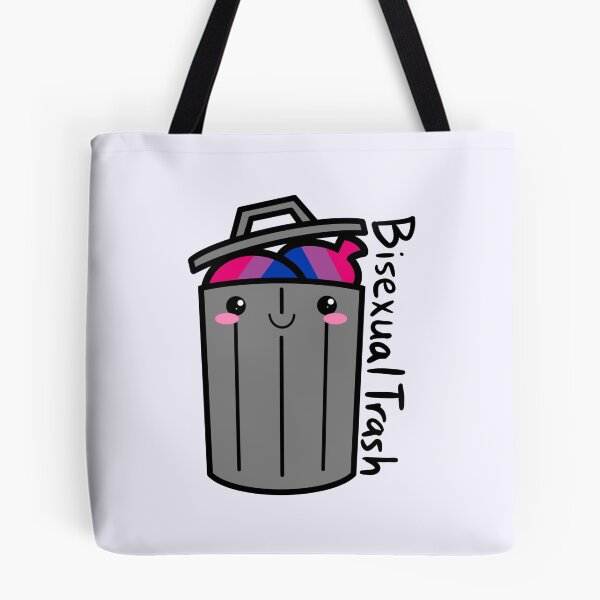 Item preview, Bisexual Trash - Funny Bi Pride Trashcan designed and sold by Murrays Designs.