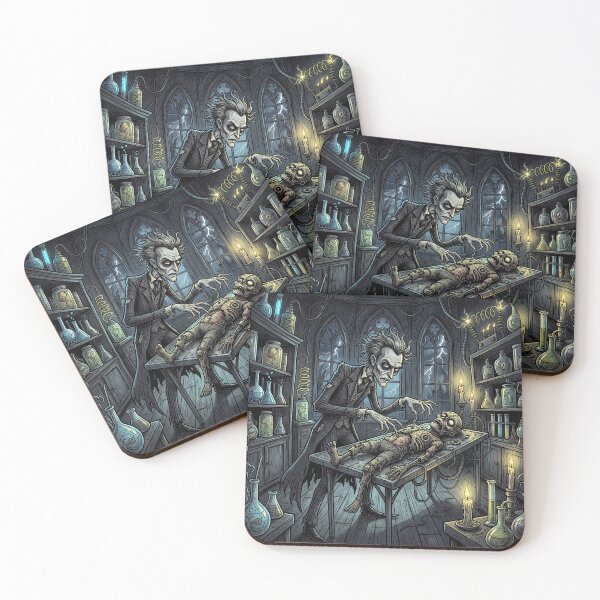 Item preview, Frankenstein's monster Awakens! illustration art designed and sold by Vintage Designs +.