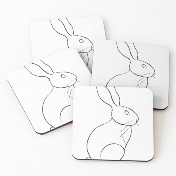 Item preview, Rabbit Silhouette — Minimalist Line Art designed and sold by mari0n980.