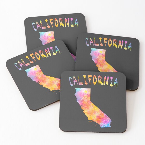 Item preview, California Dreaming: Vibrant Watercolor State Outline designed and sold by mashmosh.