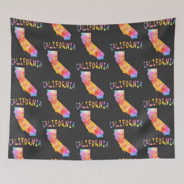 Item preview, California Dreaming: Vibrant Watercolor State Outline designed and sold by mashmosh.