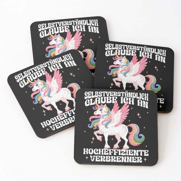 Item preview, Ironic unicorn design – a critique of highly efficient combustion engines and German politics designed and sold by VariousGoodies.