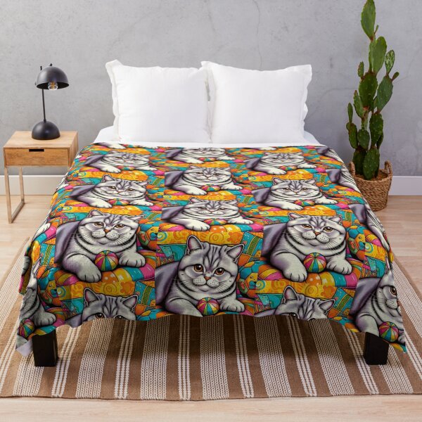 Item preview, Colorful British Shorthair Cat – Psychedelic Pet Art designed and sold by Dogandesighn.