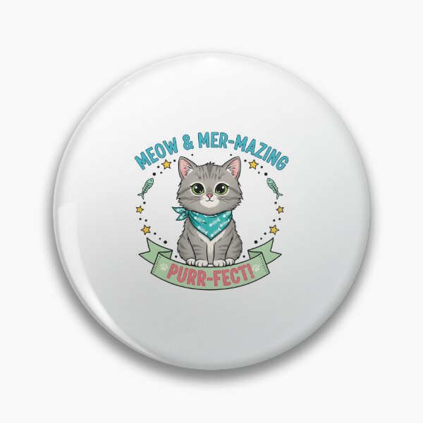 Item preview, Adorable Kitten with Mer-Mazing Purr-Fect Slogan designed and sold by THE-DAILY-DRIPS.