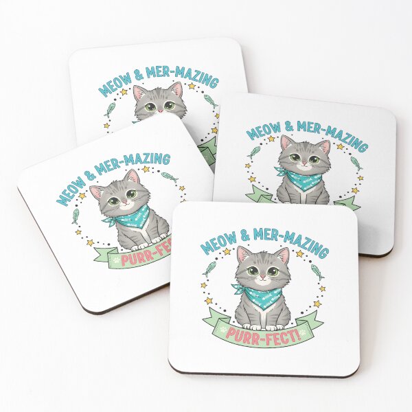 Item preview, Adorable Kitten with Mer-Mazing Purr-Fect Slogan designed and sold by THE-DAILY-DRIPS.