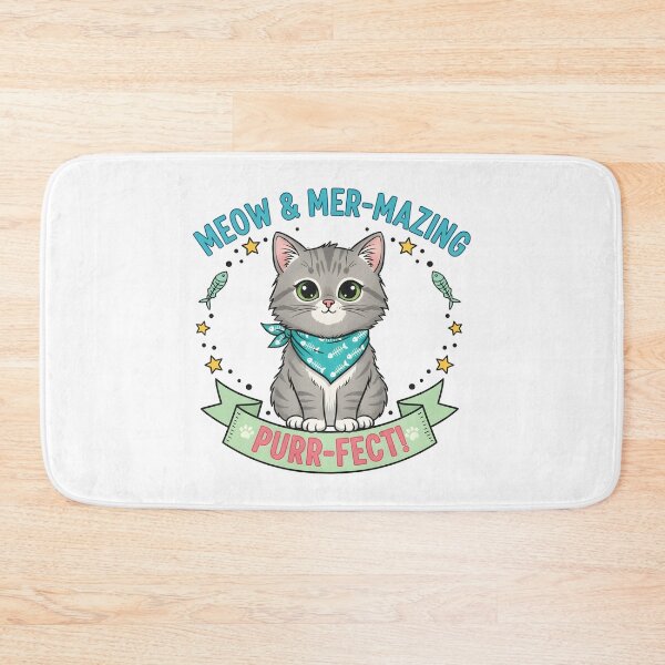 Item preview, Adorable Kitten with Mer-Mazing Purr-Fect Slogan designed and sold by THE-DAILY-DRIPS.