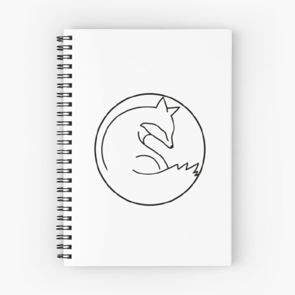 Item preview, Fox Curled Into a Circle — Minimalist Line Art designed and sold by mari0n980.