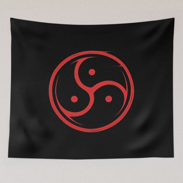 Item preview, Red Glitchcore BDSM Triskelion - Cyberpunk Kink Symbol Aesthetic designed and sold by JonathanP514.