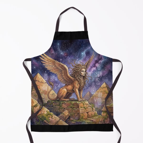 Item preview, Sphinx creature of folklore watercolor artwork illustration designed and sold by Vintage Designs +.