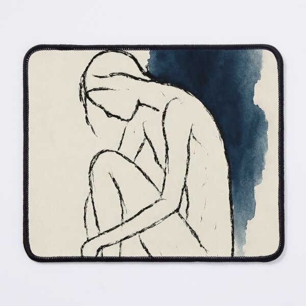 Item preview, Curled Figure Depression Solitude Art designed and sold by Cine8.
