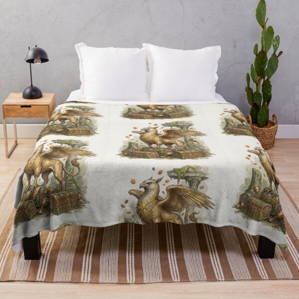 Item preview, Regal Griffin  creature of folklore watercolor artwork illustration designed and sold by Vintage Designs +.