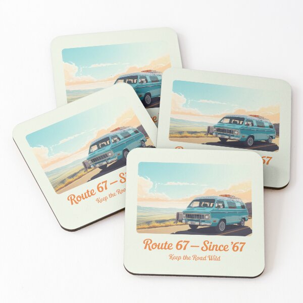 Item preview, Route 67 Vintage Van Scenic Road Trip Adventure Design designed and sold by SplashTastic.