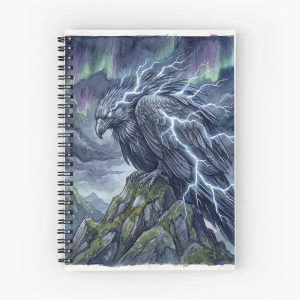 Item preview, Thunderbird creature of folklore watercolor artwork illustration designed and sold by Vintage Designs +.