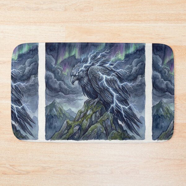 Item preview, Thunderbird creature of folklore watercolor artwork illustration designed and sold by Vintage Designs +.